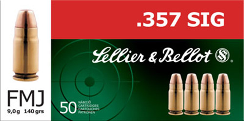 Ammunition Sellier&Bellot Pistol 357Sig S&B 357SIG 140GR FMJ 50/1000